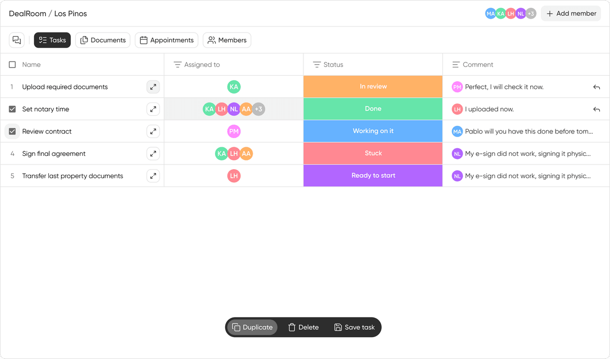 Casa Conect Tasks Interface